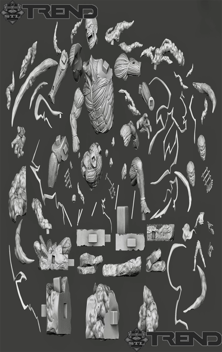 Attack on Titan Reveal 3D Print Model STL