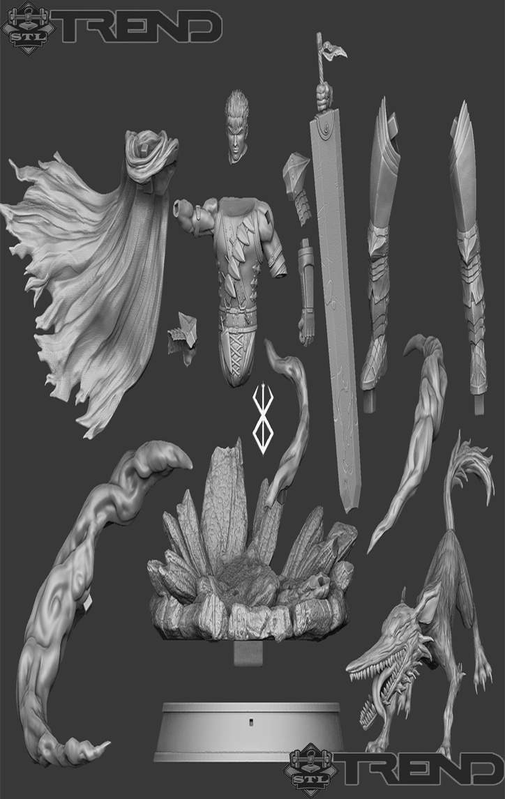 Guts and Beast Berserk 3D Print Model STL