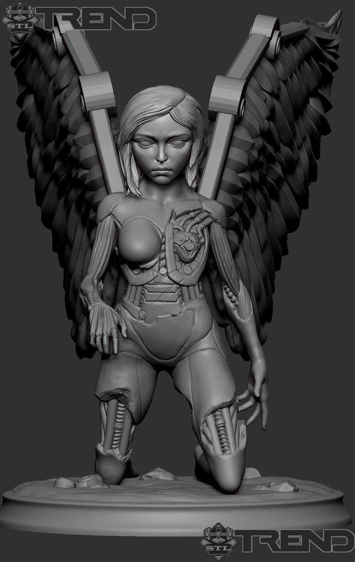 Alita: Battle Angel Statue 3D Print Model STL