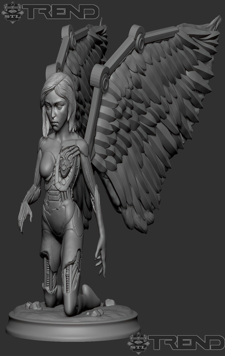 Alita: Battle Angel Statue 3D Print Model STL