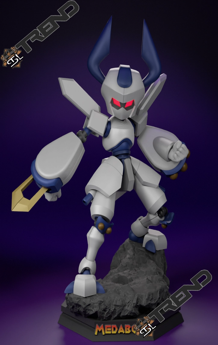 Rokusho Medabots STL File Mecha Samurai 3D Print Model for Collectors Anime Fans