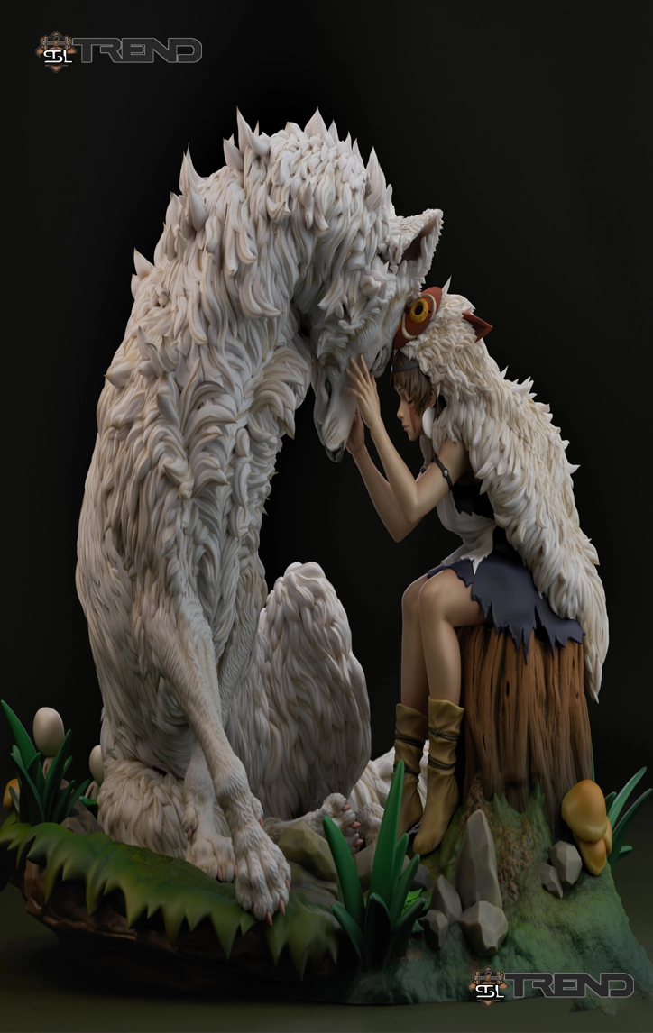 San and Her Wolf STL File